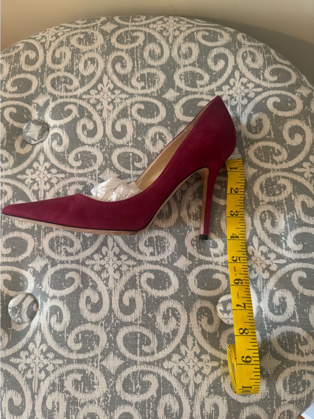 Jimmy Choo Burgundy Suede Heels - Picture 5 of 5